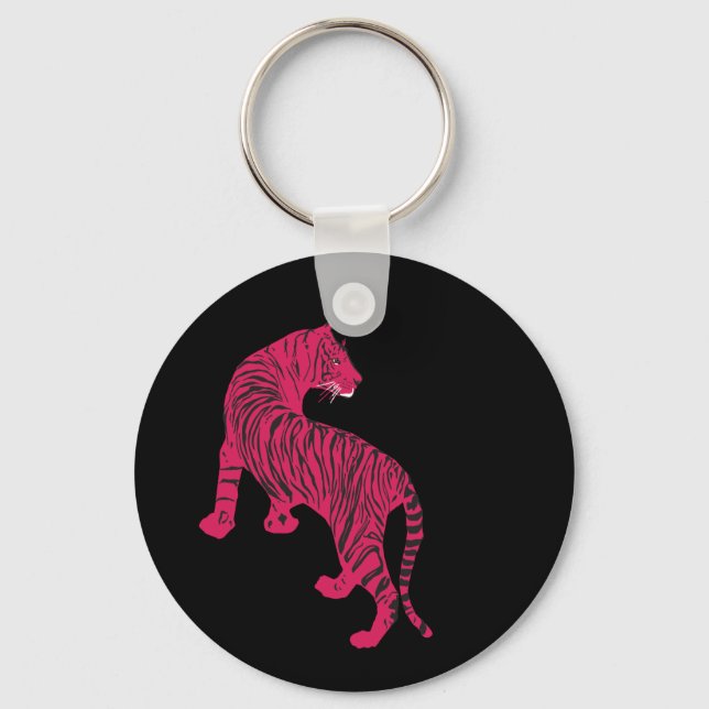 Pink tiger  keychain (Front)