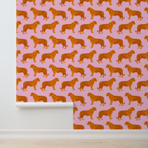 Pink Tiger Modern  Wallpaper