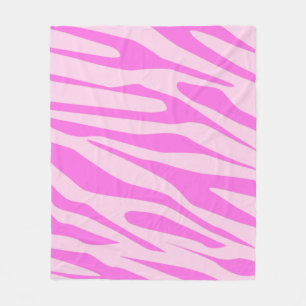 Pink Tiger Seamless Pattern Fleece Blanket