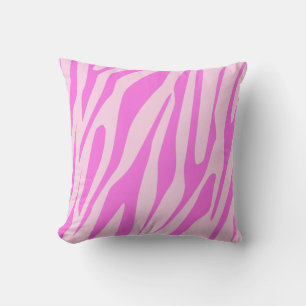 Pink Tiger Seamless Pattern Throw Pillow