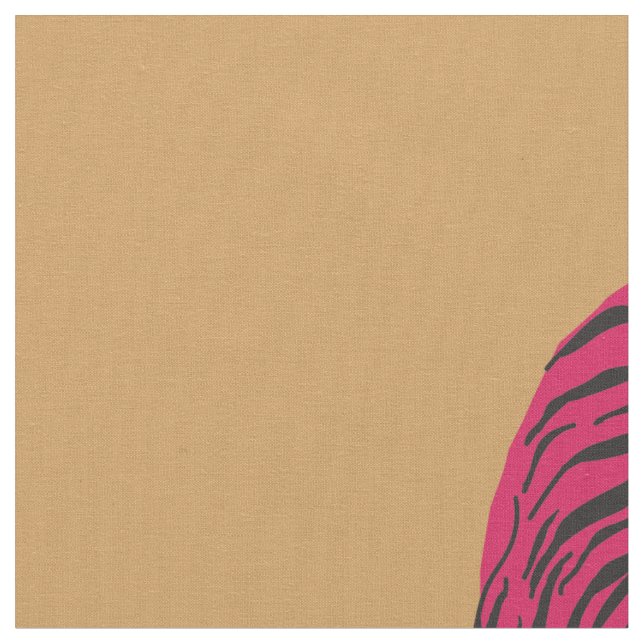 Pink Tiger , Wild Cat Fabric (Close Up)