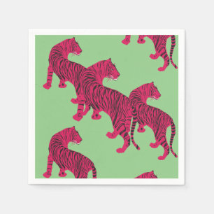 Pink Tiger , Wild Cat Napkin