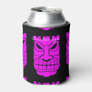 Pink Tiki Sculpture Thunder_Cove Can Cooler