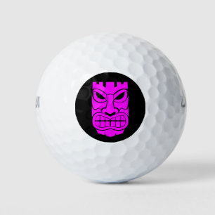 Pink Tiki Sculpture Thunder_Cove Golf Balls