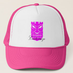 Pink Tiki Sculpture Thunder_Cove Trucker Hat