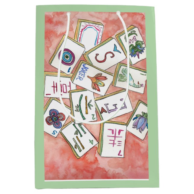 pink tiles tray medium gift bag (Front)