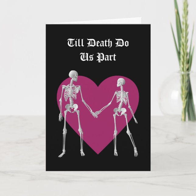 Pink Till Death Do Us Part Valentine's Day Card (Front)