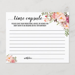 Pink Time capsule conseil pour carte bilingue bébé