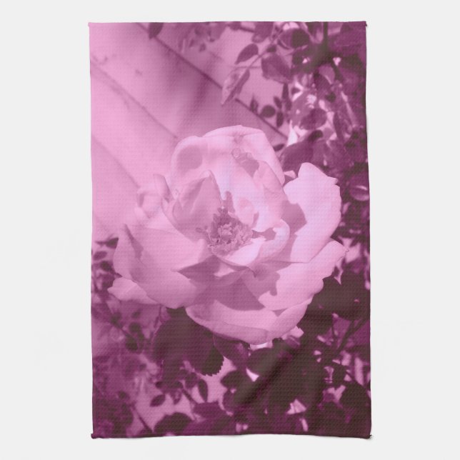 Pink tinted Rose Kitchen Towel (Vertical)
