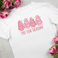 Pink Tis the Season Christmas Tree Cake Holiday