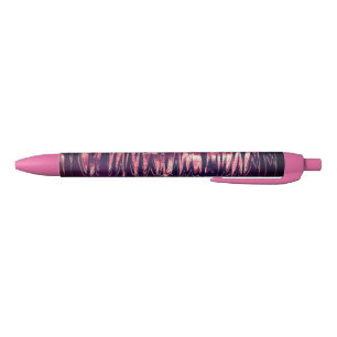Pink to Dark Black Ink Pen