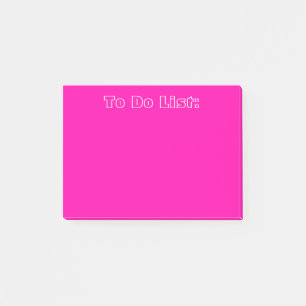 Pink To Do List Post-it Notes