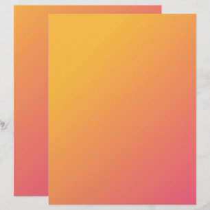 Pink to Orange Ombre Craft or Scrapbooking Paper