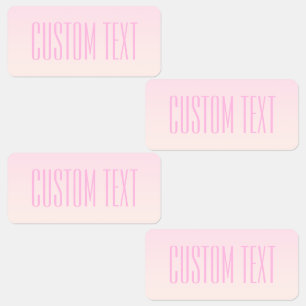 Pink to Peach Sunset Ombre with Customizable Text