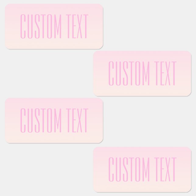 Pink to Peach Sunset Ombre with Customizable Text (Group)