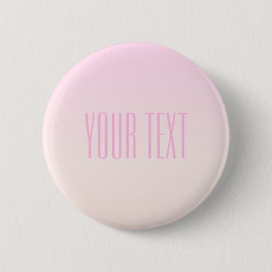 Pink to Peach Sunset Ombre with Customizable Text 2 Inch Round Button