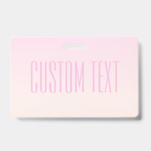 Pink to Peach Sunset Ombre with Customizable Text Badge