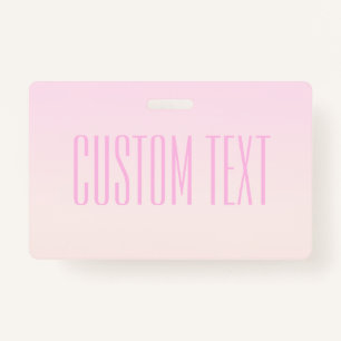 Pink to Peach Sunset Ombre with Customizable Text Badge