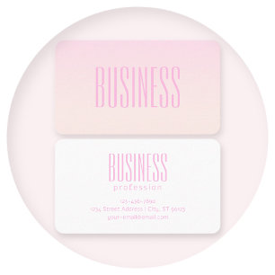 Pink to Peach Sunset Ombre with Customizable Text Business Card