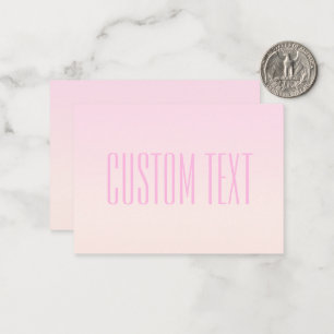 Pink to Peach Sunset Ombre with Customizable Text Card