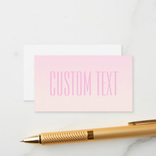 Pink to Peach Sunset Ombre with Customizable Text Enclosure Card