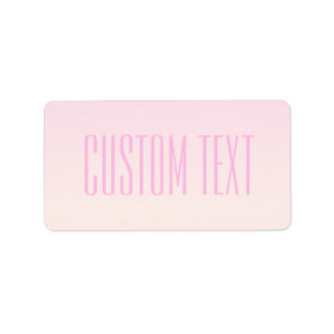 Pink to Peach Sunset Ombre with Customizable Text Label