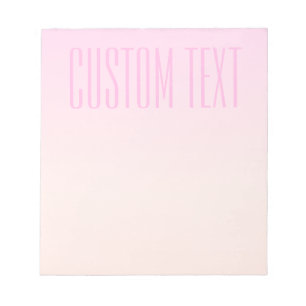 Pink to Peach Sunset Ombre with Customizable Text Notepad