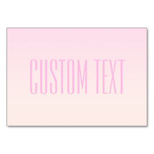 Pink to Peach Sunset Ombre with Customizable Text Table Number