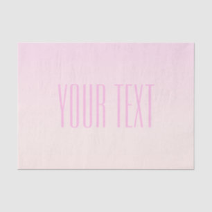 Pink to Peach Sunset Ombre with Customizable Text Tissue Paper