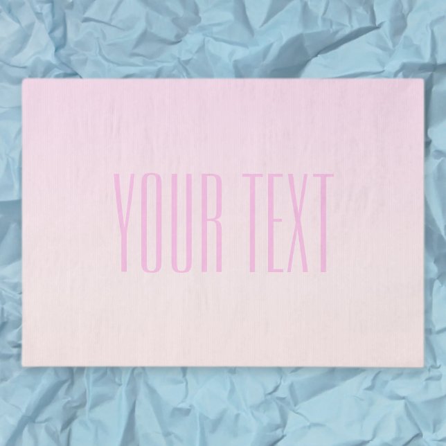 Pink to Peach Sunset Ombre with Customizable Text Tissue Paper (Creator Uploaded)