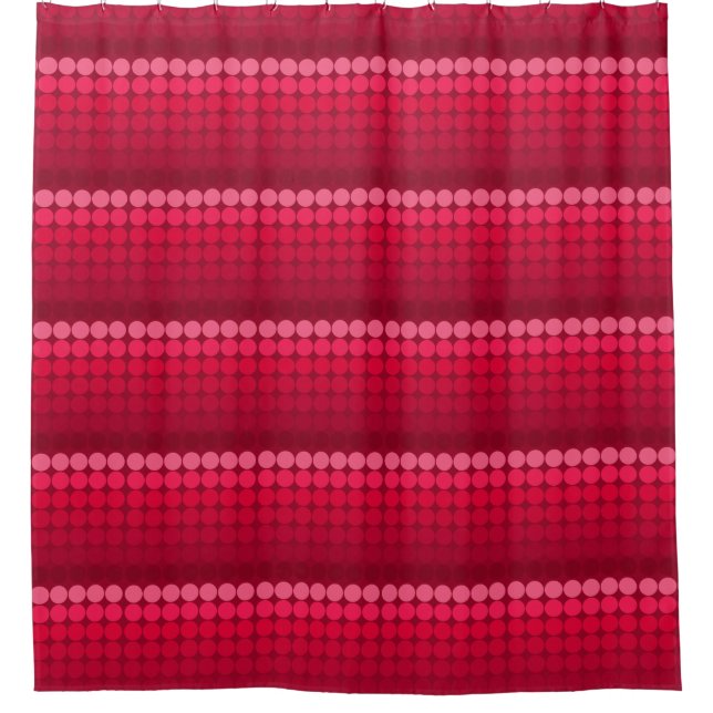 Pink to red Mid century mod dots circles (Front)