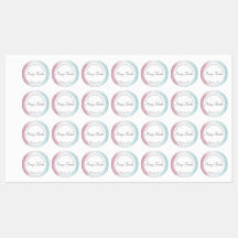 Pink to turquoise watercolour ombré