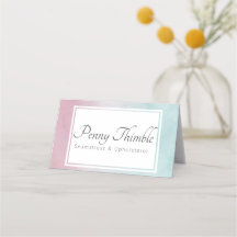 Pink to turquoise watercolour ombré