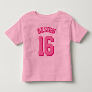 Pink Toddler Sports Jersey T-shirt