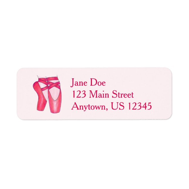 Pink Toe Pointe Shoe Ballet Ballerina Dance Studio (Front)