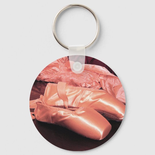 Pink Toe Shoes Photo Keychain (Front)