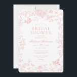 Pink Toile De Jouy French Floral Bridal Shower Invitation<br><div class="desc">Love is in Bloom! This pink Chinoiserie Party Decor Collection, features delicate toile floral patterns for timeless elegance. Each piece in this collection showcases intricate designs in shades of pink, evoking a sense of sophistication and elegance. ★ Let me help you plan your next party! ★ If you need coordinating...</div>