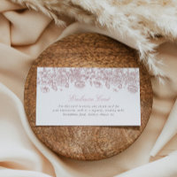 Pink Toile Enclosure Card Custom Insert Floral