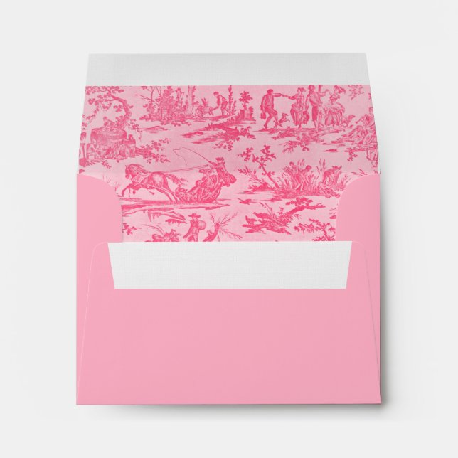 Pink Toile Envelope (Back (Bottom))