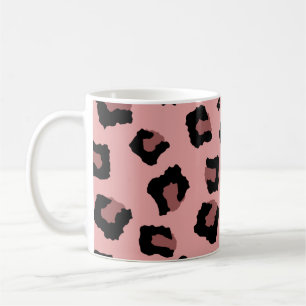 Pink Tone Leopard Seamless Pattern Coffee Mug