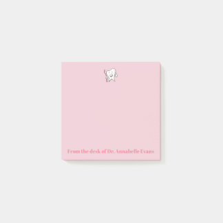 Pink Tooth and Brush Post-it Notes