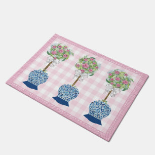 Pink Topio Bleu Rose Ginger Jar Doormat tapis