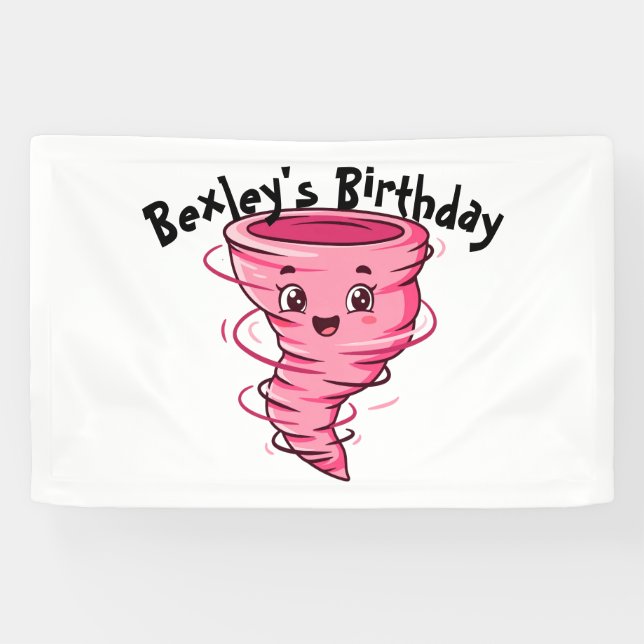 Pink Tornado Banner (Horizontal)