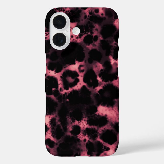 Pink Tortoiseshell Tortoise Snow Leopard Print Case-Mate iPhone Case (Back)