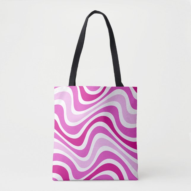 Pink Tote bag abstract pattern (Front)