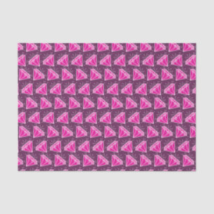 Pink tourmaline gemstone graphic art tissue paper