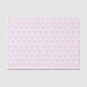Pink tourmaline gemstone heart pattern tissue paper
