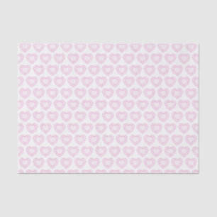 Pink tourmaline gemstone heart pattern tissue tissue paper