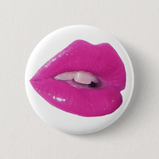Pink Toxic Kiss 2 Inch Round Button