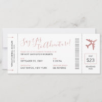 Pink Travel Theme Bridal Shower Boarding Pass